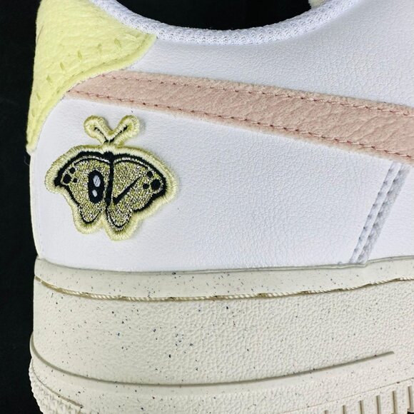 ⭐Nike Air Force 1 S 9.5 Women Retro shoes Low 07 SE White Embroidered DJ6377-100 - Picture 10 of 12